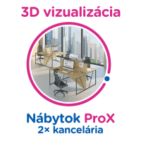 3D vizualizácia ProX: 2× kancelária