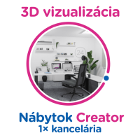 3D vizualizácia Creator: 1× kancelária