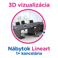 3D vizualizácia Lineart: 1× kancelária