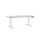 Výškovo nastaviteľný stôl OfficeTech D, 160 x 80 cm, biela podnož