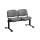 Čalúnená lavica ISO, 2-sedadlo - čierne nohy - výpredaj