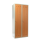Kovová šatníková skrinka s drevenými dverami, 80 x 50 x 180 cm, cylindrický zámok