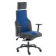 Kancelárska stolička Dafne - Sivá / modrá