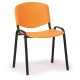 Plastová stolička ISO - čierne nohy - Oranžová