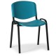 Plastová stolička ISO - čierne nohy - Zelená