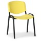 Plastová stolička ISO - čierne nohy - Žltá