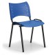 Plastová stolička SMART - čierne nohy - Modrá