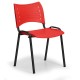 Plastová stolička SMART - čierne nohy - Červená