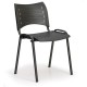 Plastová stolička SMART - čierne nohy - Čierna