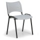 Plastová stolička SMART - čierne nohy - Sivá