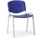 Plastová stolička ISO - sivé nohy - Modrá