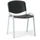 Plastová stolička ISO - sivé nohy - Čierna