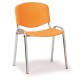 Plastová stolička ISO - chrómované nohy - Oranžová