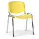 Plastová stolička ISO - chrómované nohy - Žltá