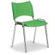 Plastová stolička SMART - chrómované nohy - Zelená