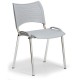 Plastová stolička SMART - chrómované nohy - Sivá