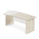 Rohový stôl TopOffice Premium 227,1 x 109,6 cm, ľavý - Agát svetlý / biela