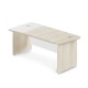 Rohový stôl TopOffice Premium 203,2 x 102,7 cm, ľavý - Agát svetlý / biela