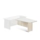 Rokovací prvok TopOffice Premium 169 x 98,6 cm, pre pravý stôl - Agát svetlý / biela