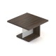 Konferenčný stôl Lineart 120 x 120 cm - Brest tmavý / biela