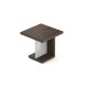 Konferenčný stôl Lineart 80 x 80 cm - Brest tmavý / biela