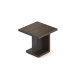 Konferenčný stôl Lineart 80 x 80 cm - Brest tmavý / antracit