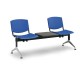 Plastová lavica Design, 2-sedadlo + stolík - Modrá
