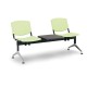 Plastová lavica Design, 2-sedadlo + stolík - Zelená