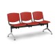 Plastová lavica Design, 3-sedadlo - Červená