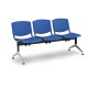 Plastová lavica Design, 3-sedadlo - Modrá