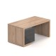 Stôl Lineart 160 x 85 cm + ľavý kontajner - Brest svetlý / antracit