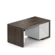 Stôl Lineart 160 x 85 cm + pravý kontajner - Brest tmavý / biela