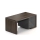 Stôl Lineart 160 x 85 cm + pravý kontajner - Brest tmavý / antracit