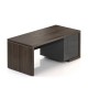 Stôl Lineart 180 x 85 cm + pravý kontajner - Brest tmavý / antracit