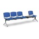 Plastová lavica Design, 4-sedadlo + stolík - Modrá