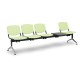 Plastová lavica Design, 4-sedadlo + stolík - Zelená