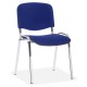 Konferenčná stolička Viva, chrómované nohy - Modrá