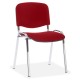 Konferenčná stolička Viva, chrómované nohy - Červená