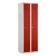 Kovová šatňová skrinka, 60 x 50 x 180 cm, cylindrický zámok - Červená - RAL 3000