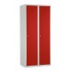 Kovová šatňová skrinka, 80 x 50 x 180 cm, cylindrický zámok - Červená - RAL 3000