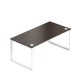 Stôl Creator 180 x 90 cm, biela podnož, 2 nohy - Wenge