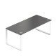 Stôl Creator 200 x 90 cm, biela podnož, 2 nohy - Antracit