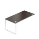 Stôl Creator 180 x 90 cm, biela podnož, 1 noha - Wenge