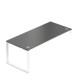 Stôl Creator 200 x 90 cm, biela podnož, 1 noha - Antracit
