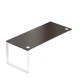 Stôl Creator 200 x 90 cm, biela podnož, 1 noha - Wenge