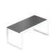 Stôl Creator 180 x 90 cm, biela podnož, 2 nohy - Antracit