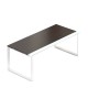 Stôl Creator 200 x 90 cm, biela podnož, 2 nohy - Wenge