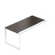 Stôl Creator 180 x 90 cm, biela podnož, 1 noha - Wenge