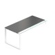 Stôl Creator 180 x 90 cm, biela podnož, 1 noha - Antracit