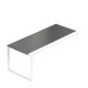 Stôl Creator 200 x 90 cm, biela podnož, 1 noha - Antracit